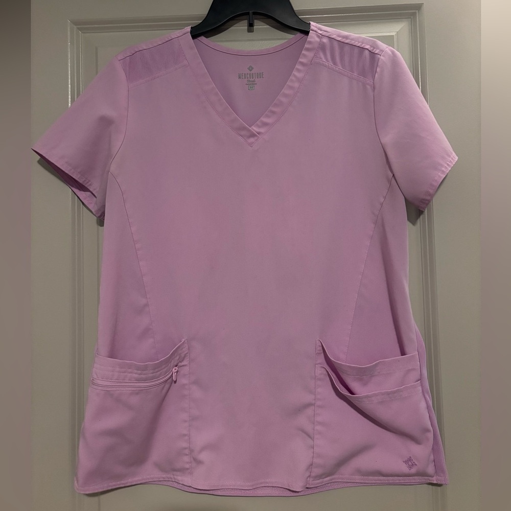 Med Couture lilac scrub top
